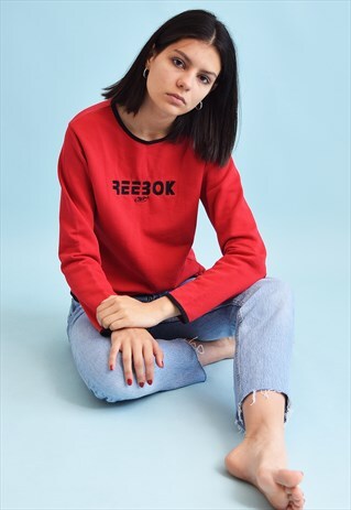 90'S RETRO REEBOK ATHLEISURE SPORTS OVERSIZED SWEATSHIRT TOP