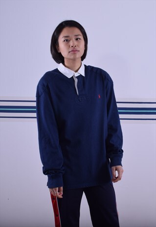 NAVY RALPH LAUREN RUGBY SHIRT