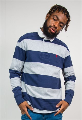 RALPH LAUREN RUGBY SHIRT STRIPED LONG SLEEVE
