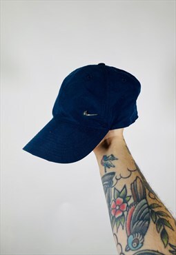 Vintage 90s Nike Navy Embroidered Hat Cap
