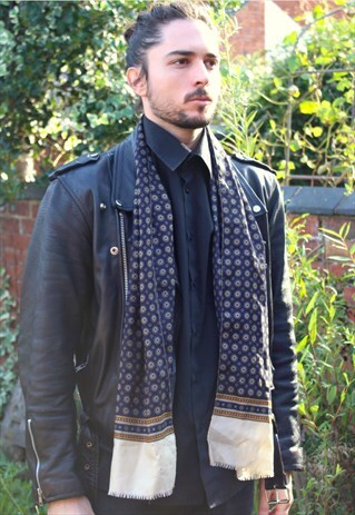 VINTAGE 70S MOD PAISLEY SCARF - SAMMY - INDIE - RETRO GENTS