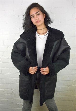 VINTAGE 90'S SHEARLING COAT