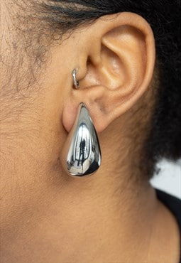Silver Pear Drop Earrings