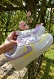 NIKE CUSTOM AIR FORCE 1 LILAC & LIGHT YELLOW (SMALLER SIZES)