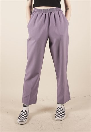 purple cigarette trousers