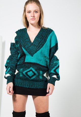 ON SALE VINTAGE 80S CLASSIC KNITWEAR JUMPER/ S0129