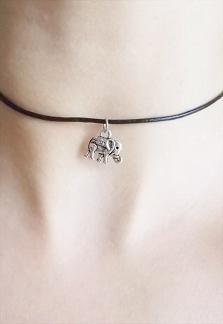 ELEPHANT CHOKER - LEATHER CHOKER