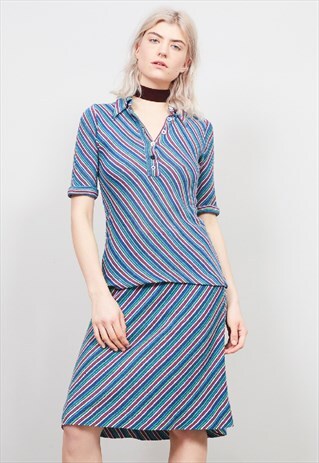 VINTAGE 70'S MISSONI STRIPED KNITTED COORDINATE SET