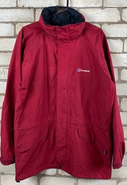 Berghaus red windbreaker jacket Mens M