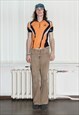 90'S VINTAGE GROOVY FLARED CORDUROY JEANS IN LATTE BEIGE