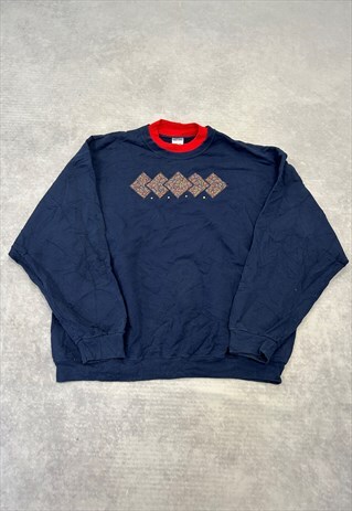 Vintage Sweatshirt Cottagecore Embroidered Patterned Jumper