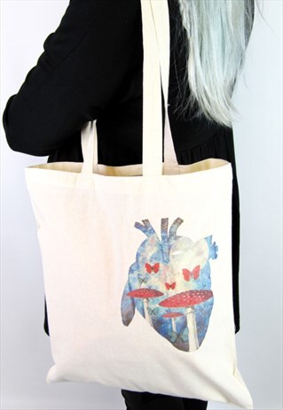 FAIRY HEART NATURAL TOTE BAG