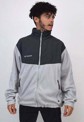 VINTAGE 90'S COLUMBIA GREY FLEECE JACKET