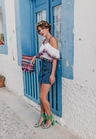 SICILY GREEN HEEL SANDALS