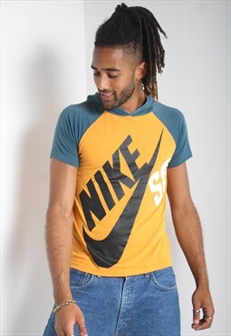 Vintage Nke Hoodie T-Shirt Yellow