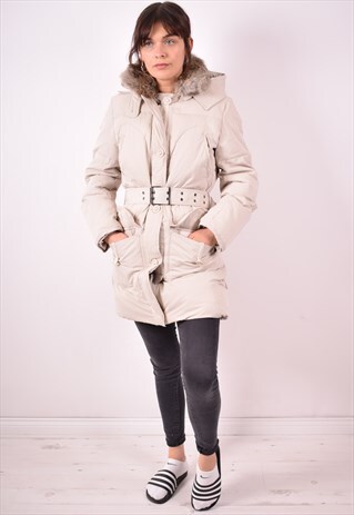 ROBE DI KAPPA WOMENS VINTAGE PADDED JACKET LARGE GREY 90S