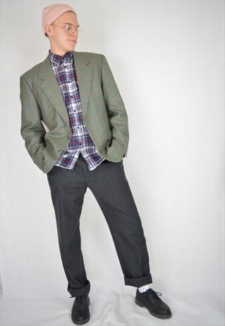 VINTAGE CHECKERED MULTICOLOUR RAVE BLAZER