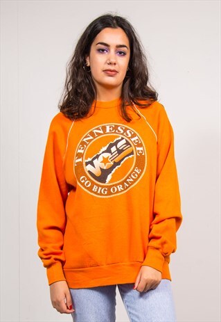 90'S VINTAGE ORANGE TENNESSE SPORT SWEATSHIRT JUMPER