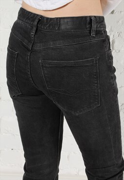 Vintage Diesel Denim Jeans in Dark Grey with Logo W32