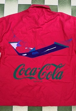 Vintage Coca Cola Button Down Short Sleeve Shirt