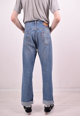 LEVI'S 501 MENS VINTAGE JEANS W36 L32 BLUE 90S