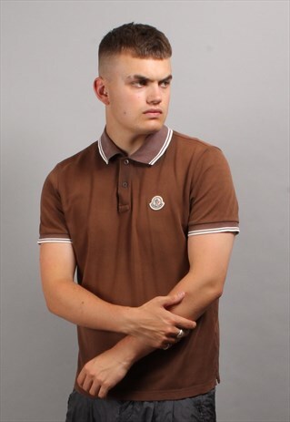 VINTAGE MONCLER BROWN POLO