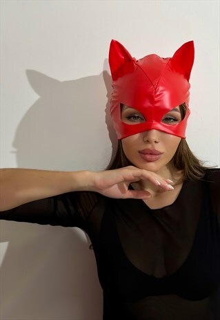 Mask of a red cat for role-playing games
