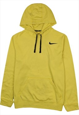 Vintage 90's Nike Hoodie Swoosh Pullover Yellow Large