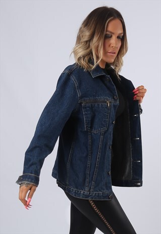 DENIM JACKET GAP OVERSIZED FITTED VINTAGE UK 14 (EADJ)