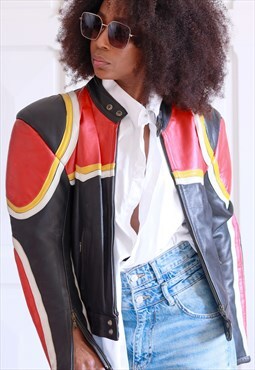 Leather moto jacket