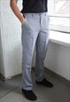 VINTAGE BLACK/WHITE CHECKED COTTON TROUSERS