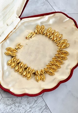 60S GOLD CHUCKY BRACELET VINTAGE JEWELLERY