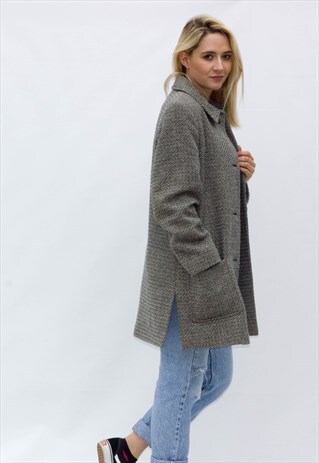 VINTAGE WOOL TWEED COAT