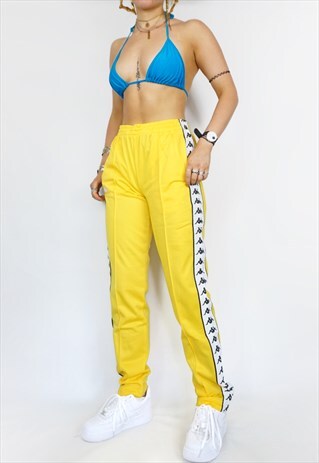 kappa yellow joggers