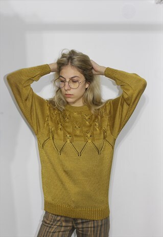 VINTAGE 80' COOL YELLOW JUMPER