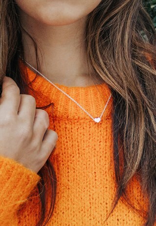 HEART NECKLACE SILVER PLATED