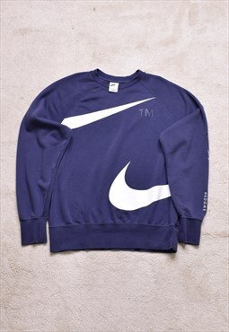 Vintage Nike Blue Wraparound Print Sweater