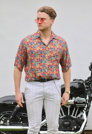 HENRY MORELL USA VINTAGE TAPESTRY MOSAIC SHIRT
