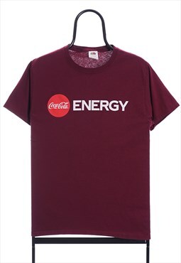 Retro Coca Cola Energy Maroon TShirt Womens