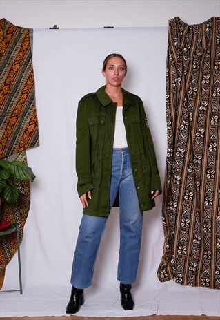 UNISEX VINTAGE MILITARY LONG PARKA JACKET