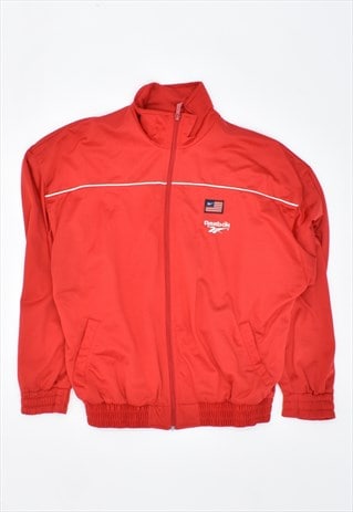 Vintage 90's Reebok Tracksuit Top Jacket Red | Messina Hembry Clothing ...