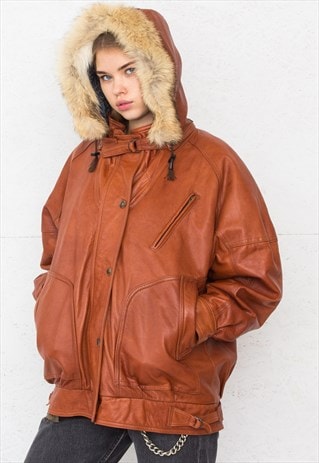 VINTAGE BROWN BOAZU LEATHER JACKET
