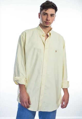 VINTAGE POLO RALPH LAUREN LOGO SHIRT 90S X 14.1