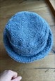 BABY BLUE FLUFFY  BUCKET HAT