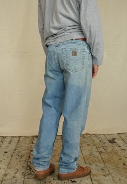 Vintage Carhartt Jeans Men's Light Blue