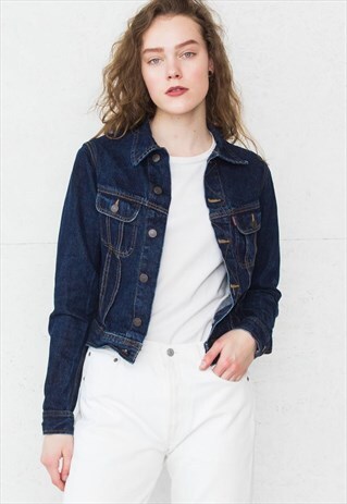 VINTAGE BLUE ROCKY LOGO DENIM JACKET