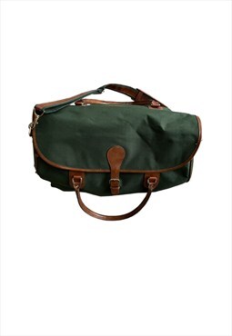 Vintage 00s Caravel bag hold-all brown green large 