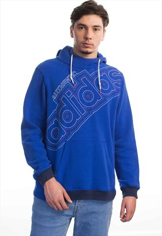 VINTAGE ADIDAS LOGO HOODIE SWEATSHIRT 90S XL 22.2