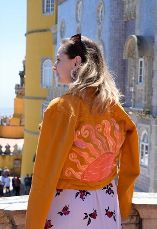 PAINTED SUNSET YELLOW/ORANGE JACKET - PERSONALISED