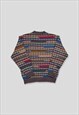 VINTAGE 90S MISSONI ABSTRACT PATTERN KNIT JUMPER